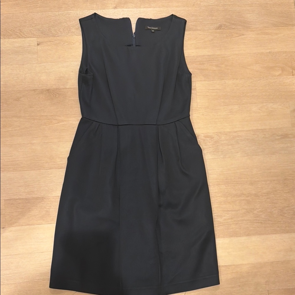 Tara Jarmon Black Sleeveless Mini Sheath Dress